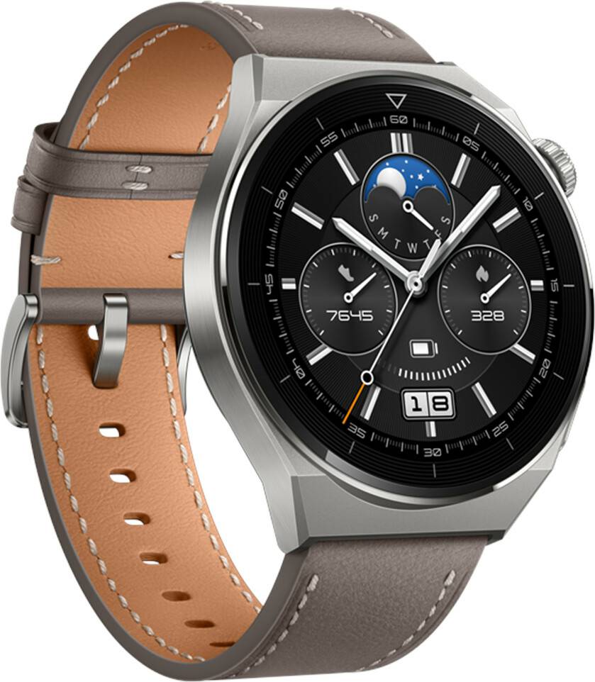 Huawei WATCH GT 3 ProTitanium graues Lederarmband Huawei WATCH GT 3 Pro