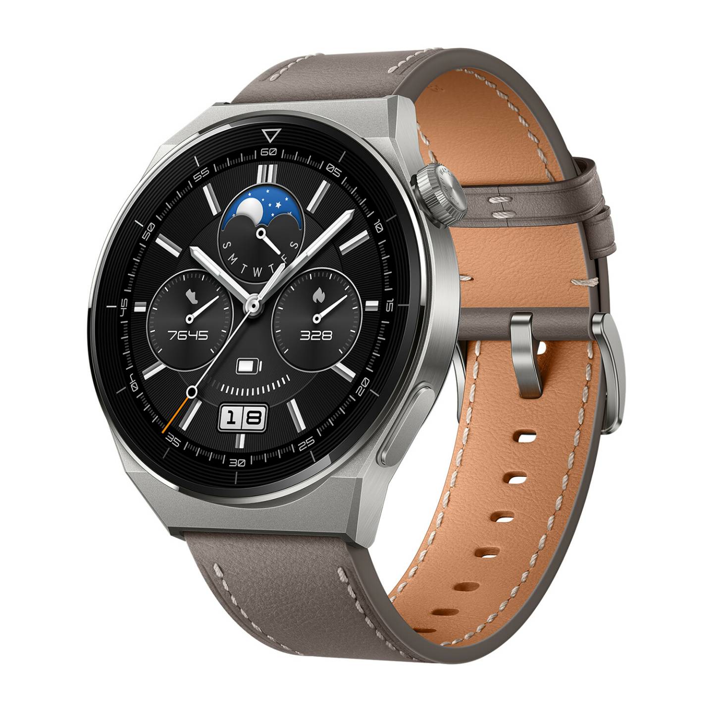 Huawei WATCH GT 3 ProTitanium graues Lederarmband Huawei WATCH GT 3 Pro